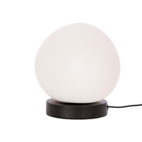 STONES lampa stołowa czarny 20cm 1x40W E27 klosz biały Candellux 41-35219