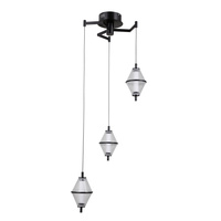 Lampa wisząca Fuente czarna LED 3000K Italux PND-34395-3-BK