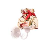 ROZANO lampa kinkiet biały 1x40W E27 abażur kwiatowy Candellux 21-39378