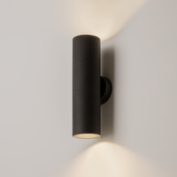 Minimalistyczny kinkiet czarny - cylindryczna lampa ścienna do salonu 2xGU10 Artisan C080WL-02-GU10-B Maytoni