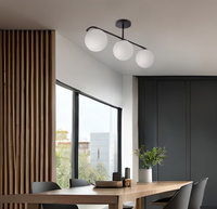 AMADEO lampa sufitowa czarny 3x40W E14 klosz biały Candellux 33-35417