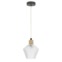 Greniko lampa wisząca czarny 1x40W E14 klosz bezbarwny Candellux 31-36360