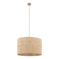 Lampa wisząca o średnicy 50cm z rafii w stylu boho 1xE27 CALMA Tk Lighting 11602