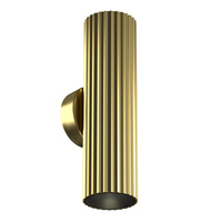 Mosięzny kinkiet ścienny LED ryflowany cylinder, światło góra dół, nowoczesny design Calipso C106WL-02-GU10-BS Maytoni