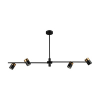 Lampa wisząca Elice 4xGU10 Italux PND-58892-4-BK-BRO