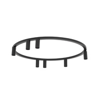 Czarna lampa sufitowa ring 80cm – okrągła forma z punktowymi światłami 7xGU10 FOURTY ROUND Nowodvorski 11944