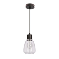 MOLDO lampa wisząca czarny 1x40W E27 klosz bezbarwny Candellux 31-35066