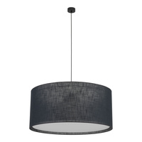 Lampa wisząca czarny abażur o średnicy 77cm LARGO BLACK 3XE27 Tk Lighting 11486