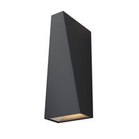 Geometryczny czarny kinkiet elewacyjny LED 3200K Times Square O580WL-L6B Maytoni