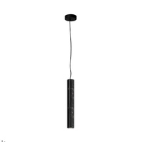 Lampa wisząca tuba czarna z marmuru Basic Texture LED Maytoni MOD461PL-L5BK