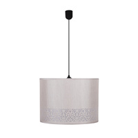 Arabesca lampa wisząca czarny 33x33x24 1x60W E27 abażur kremowy Candellux 31-23995