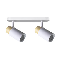 Claro lampa sufitowa listwa biały 2x15W GU10 klosz biały+drewniany Candellux 92-27719