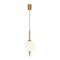Pojedyńcza lampa wisząca LED 3000K mosiężna ze szklaną kulą i długim przewodem The Sixth Sense Z020PL-L6BS3K Maytoni