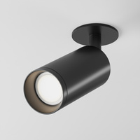Ruchoma czarna tuba podtynkowa 1xGU10 Focus C018CL-01B Maytoni