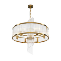 Lampa wisząca złota ze szklanymi elementami Frame MOD174PL-06G Maytoni