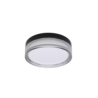 Okrągły czarny plafon 23cm do łazienki IP65 LED wybór barwy światła Rilta Italux PLF-73527-S-BK