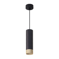 Conti lampa wisząca czarny 1x15W GU10 klosz czarny+drewniany Candellux 31-28419