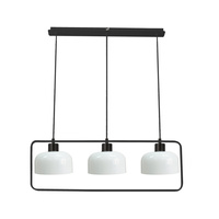 Zodiac lampa wisząca czarny 3x40W E27 klosz biały Candellux 33-26828
