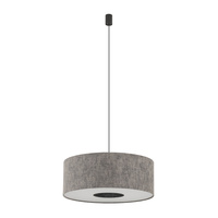 Lampa wisząca o średnicy 50cm z abażurem w kolorze jedwabistego grafitu 1xE27 LAGO M Nowodvorski 11674