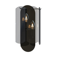 Kinkiet NIRA E14 Zuma Line MB3523-2-EBCN - nowoczesna lampa ścienna w kolorze czarnego chromu