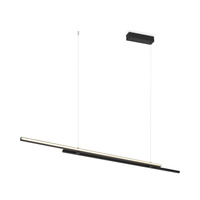 Czarna nowoczesna lampa wisząca liniowa Halo MOD005PL-L48BK Maytoni