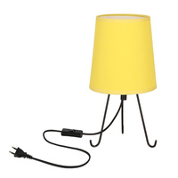 Smally lampa stołowa czarny 1x40 E14 abażur żółty Candellux 41-33284