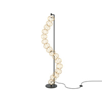 Ekskluzywna lampa podłogowa LED spirala szklanych kul Golden Cage MOD216FL-L38G3K Maytoni