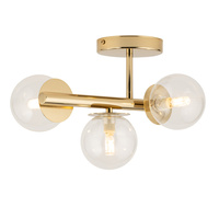 AVOLA plafon 3 złoty/transparentny Sigma 40802