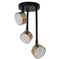 NEMO 3 plafon czarny/złoty szczotkowany Sigma 41088