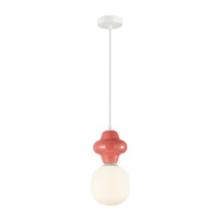 Lampa wisząca ceramiczna czerwona 1xE14 Latera Italux PND-94331-1S-RED