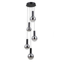 Lampa wisząca Strela LED Italux PND-34378-5S-BK