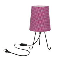 Smally lampa stołowa czarny 1x40 E14 abażur parilla fioletowy Candellux 41-33154