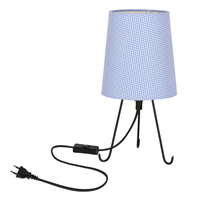 Smally lampa stołowa czarny 1x40 E14 abażur parilla niebieski Candellux 41-33161