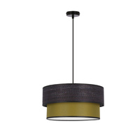 Arezzo lampa wisząca czarny 1x60W E27 abażur czarny+oliwkowy Candellux 31-23858