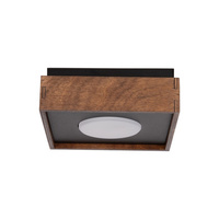 Lampa sufitowa plafon DALIA 1 czarny/orzech 15x15 Sigma 41000