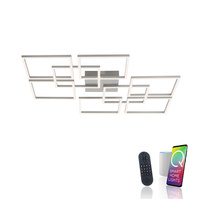 Duża lampa sufitowa połączone kwadraty LED Q-INIGO Paul Neuhaus 6015-55 sterowana pilotem
