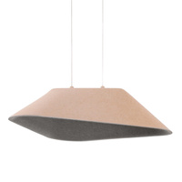 Kremowo-szara lampa wisząca wykonana z filcu o ciekawym kształcie LED 3000K Carbon Maxlight P0568