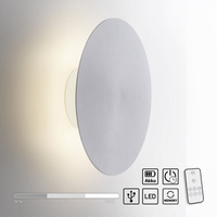 Aluminiowy dekoracyjny bezprzewodowy kinkiet ścienny 25cm ładowany USB AKKU-PUNTUA Paul Neuhaus 8153-95