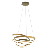  Lampa wisząca beżowa spirala o średnicy 55cm VECINO LED sterowana pilotem Zuma Line 250051P-BE