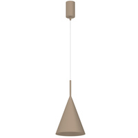 Lampa wisząca metalowa stożkowa kaszmirowa CAPITAL TAUPE Ø17cm 1xGX53 Milagro MLP2468