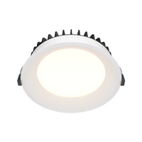 Białe okrągłe oczko sufitowe 17,5cm do łazienki IP44 Okno DL055-24W3K-W Maytoni