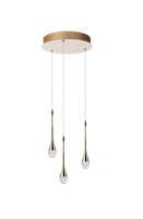 Elegancka złota lampa wisząca potrójna DALMA 3 ROUND GO AZZARDO AZ6010
