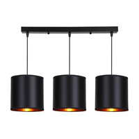Candida lampa wisząca czarny 3x40w e27 abażur czarny Candellux 33-00736
