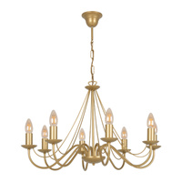 Złota, świecznikowa lampa wisząca glamour BARTEZ Kaja Lighting KZ-3992