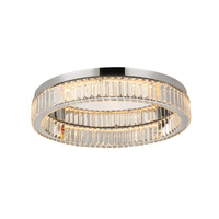 chromowany plafon LED 60 cm o luksusowym charakterze SPARK TOP 60 DIMM CH AZZARDO AZ5785