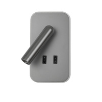 Kinkiet Doria szary LED 3000K z dodatkowym podświetleniem Italux WL-83957-1-GR