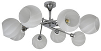 RAUL LAMPA WISZĄCA 8X40W E14 CHROM KLOSZ BIAŁY Candellux 38-72290
