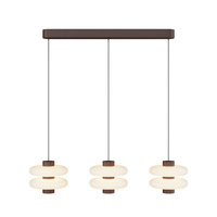 Lampa wisząca potrójna brązowa LED - szklane klosze Nuvem Maytoni MOD497PL-L23BRK