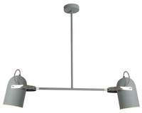 GRAY LAMPA WISZĄCA 2X40W E27 SZARY Candellux 32-66510