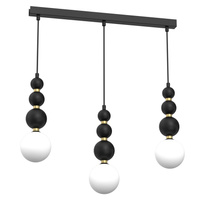 Lampa wisząca potrójna BOULE BLACK Milagro MLP0976